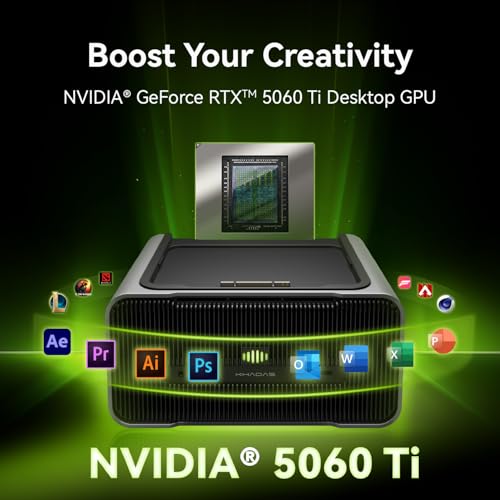 Image of Khadas Mind Graphics 2 eGPU External Graphics Card with NVIDIA RTX 5060 Ti 16GB GDDR7, Desktop GPU for Thunderbolt 4 Laptops, 4K & 8K Output via HDMI 2.1b / DP 2.1b, PCIe 4.0 x8, Built-in Speakers