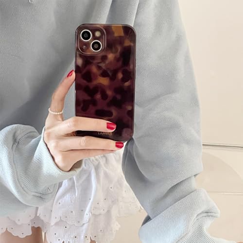 XQAGU Cute Phone Case for iPhone 13 Pro Max Case Amber Leopard Full Camera Protective Slim Shockproof Aesthetic-Brown Amber by XQAGU - Used condition - Image 7