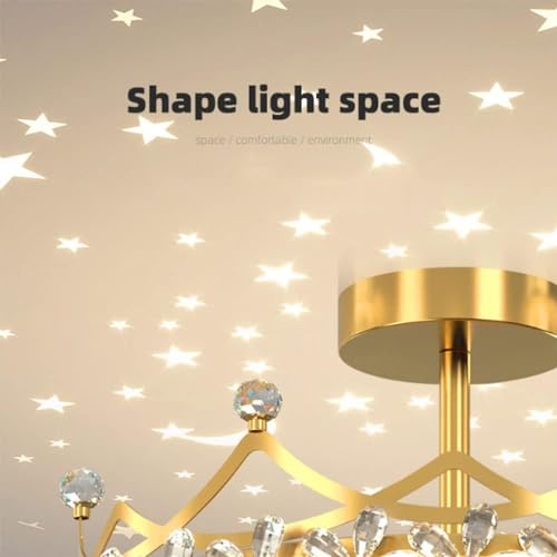 Lustre salon moderne couronne en acrylique luxe luminaire suspendu 50cm - 4