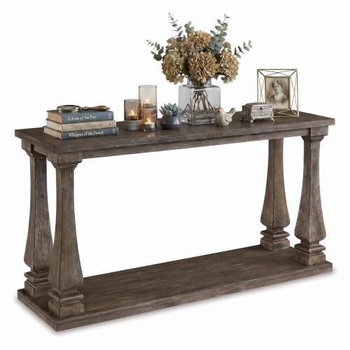 Weathered Gray Console Sofa Table for Entryways