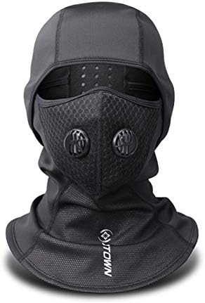 Balaclava Thermal Face Cover with Breathing Valve for Winter Cycling Skiing Snowboarding Motorcycling Men Women Warm Windproof Breathable Activities Black