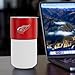 Rico Industries NHL Detroit Red Wings 16 oz Ceramic Tumbler with Silicone Grip, Deep Laser Engraved, Two-Tone Team Colored Design with Slide Lid, Travel Coffee Mug, Matte Glaze