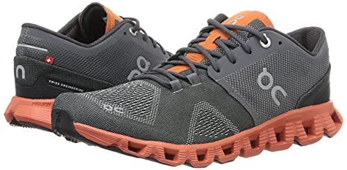 On Running Men's Cloud X Textile Synthetic Shoes, Rust/Rock, Size 10 M Us #TOP7