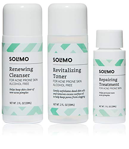 Amazon Brand - Solimo Acne Treatment System, 30 Day Kit