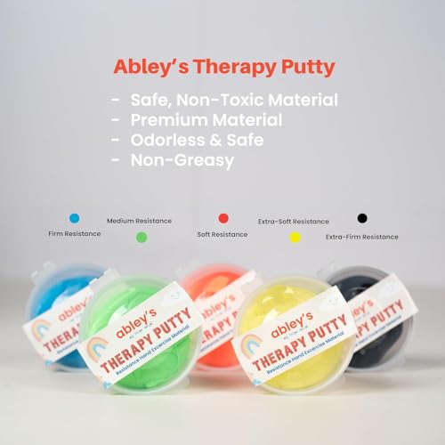 Image of Abley's Therapy Putty for Kids | Usage Occupational Therapy, Rehabilitation, Fine Motor Skills, Stress Relief | Hand Excercise Material | Yellow 100g