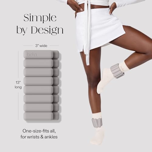 Image of Bala Bangles Wrist & Ankle Weights for Women & Men - Adjustable Weighted Bands - Soft Silicone Arm & Leg Weights for Pilates, Yoga, Walking, Barre, Home Workout & Strength Training Exercise