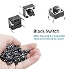 120 قطعة 6 × 6 مم × 5 مم زر ضغط اللمس اللمس المؤقت لـ PCB 4 Pin DIP Black