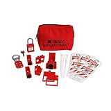 Brady Breaker Lockout Tagout Electrical Loto Kit. 120/277V to 480/600V Circuit Lock Outs. Set Includes 1 Red Safety Padlock, Hasps, Tags. Devices for Station Refill - 153669