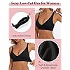 BOUFOR Deep V Bra Low Cut Sexy Push Up Bralettes for Women Padded Comfy Smoothing Wireless Lifting Bras Seamless Bralette