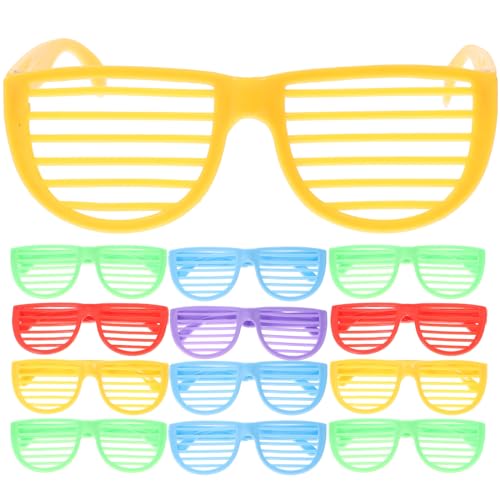USHOBE Travel Accessories 24pcs Christmas Shutter Shades Glasses Sunglasses Eyewear Retro Rock Star Disco Dress- Up Party for Kids& Adults Christmas Gifts