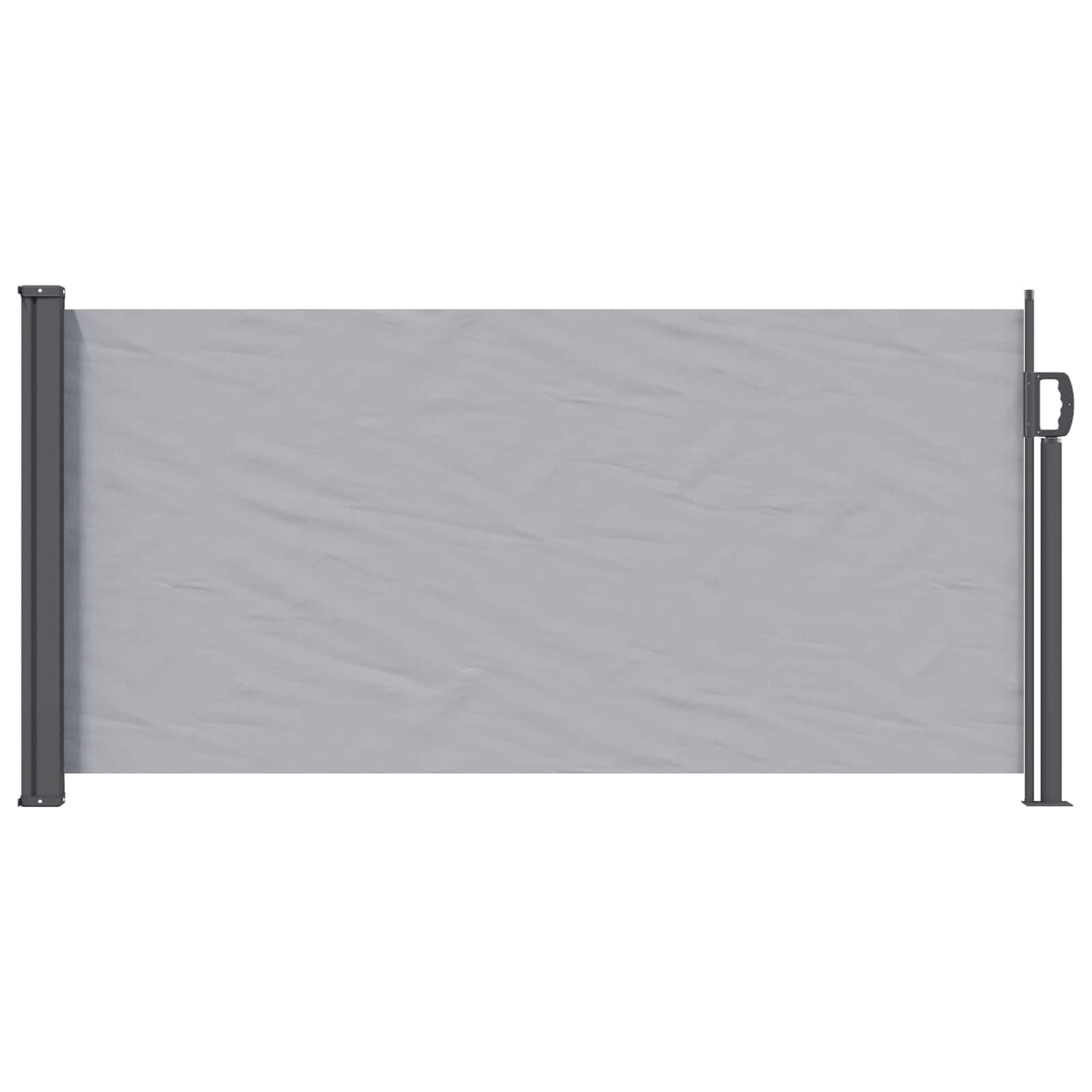 Toldo Lateral Retráctil 100 cm, Toldo Lateral Extensible, Pantalla de Terraza, Toldos Exterior Terraza, Protector Solar a Prueba de Viento, para Balcón, Terraza, Gris Type-3