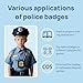 ADUGEI Police Badge with Chain and Belt Clip for Police Pretend Play, Detective Role-Play Cop Dress Up Accessory (Bronze)