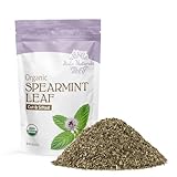 Halo Naturals Organic Spearmint Leaf Cut & Sifted, 4 Ounces (Mentha spicata) USDA Certified | Resealable Pouch| Packaged in The USA