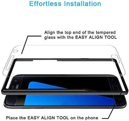 TOCOL 3 Pack Compatible with Samsung Galaxy S7 - Screen Protector Tempered Glass HD Clarity Touch Accurate 9H Hardness Easy Installation Tray