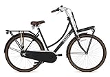  POPAL 28 Zoll Hollandrad Damen Daily Dutch Basic+ 3 Gänge Schwarz 50 cm Rahmengröße