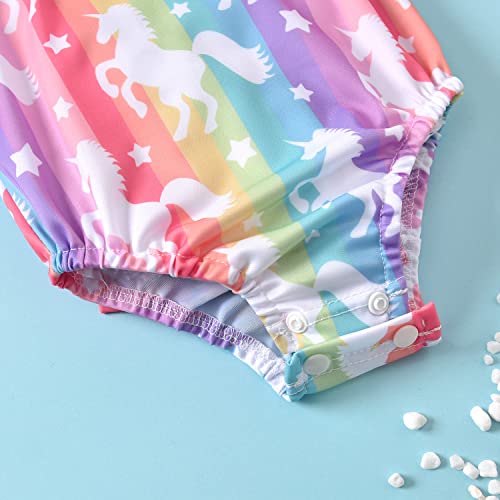 Image of Toddler Girl Baby Ruffles Mermaid Fish Scale Swimsuit One Piece Swimwear Bathing Sunsuit