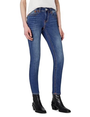 True Religion Womens Halle Mid Rise Super Skinny Jeans for Women Womens Jeans Skinny Fit Comfortable & Trendy Dreamcatcher 29