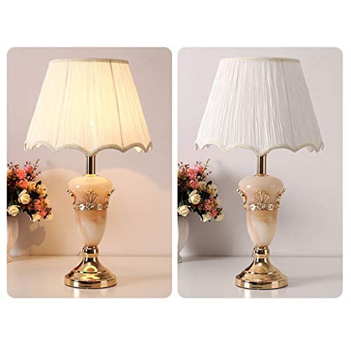 Fehun Reading Lamp Desk Lamp European Minimalist Table Lamp Bedroom Bedside Lamp Living Room Warm Light Study Table Lamp/Push Button Switch/Push Button Switch #TOP3