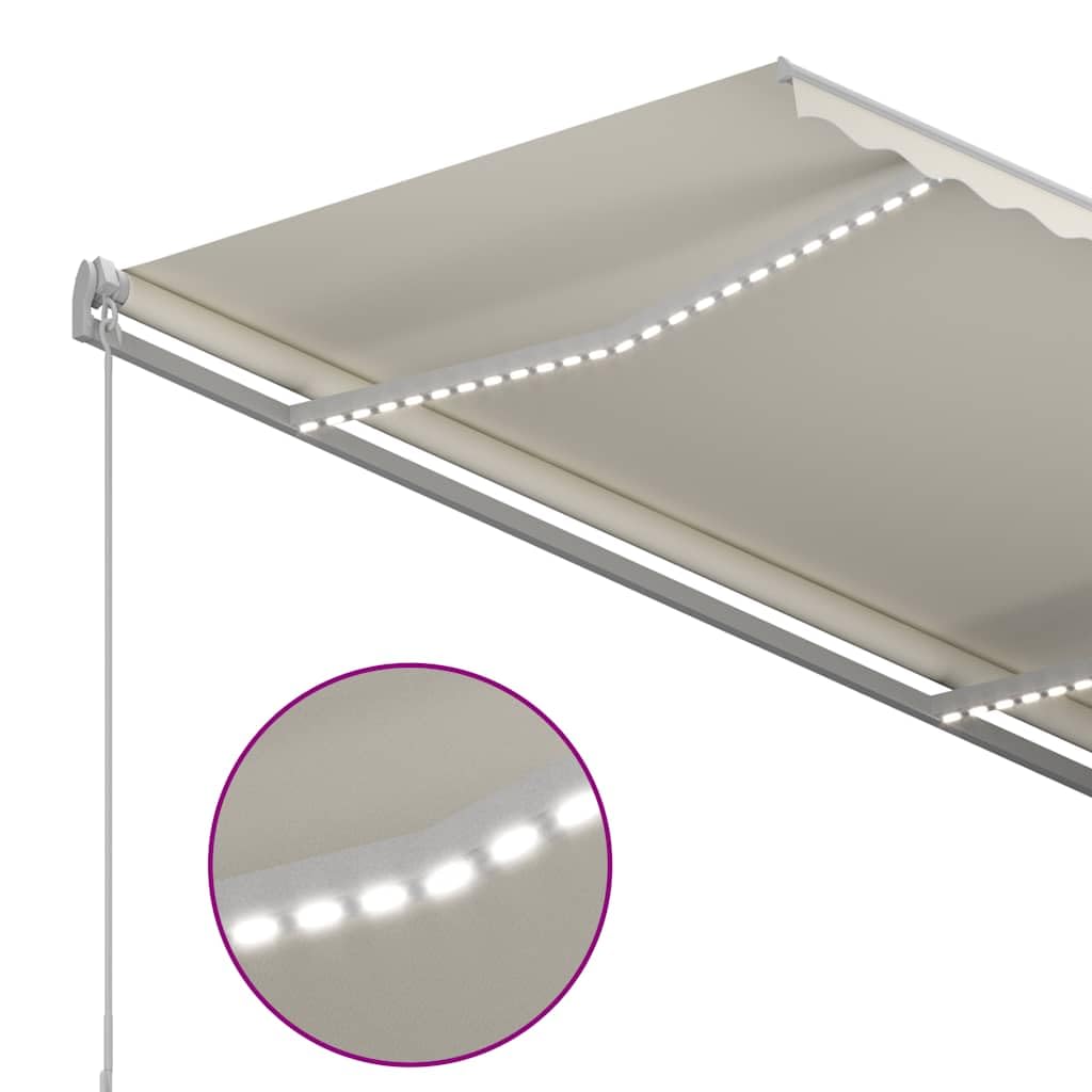 Aluminio Resistente a la oxidación con Luces LED solares toldo retráctil