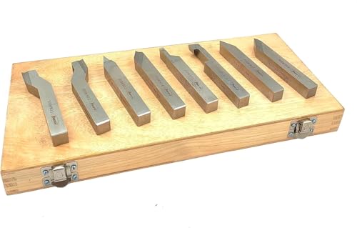 MachEL Set di utensili per tornio HSS di alta qualità, per tornitura a terra, filettatura, separazione, ingegneria, hobbisti, utensili M2 (gambo quadrato 16 x 16 x 125 mm)