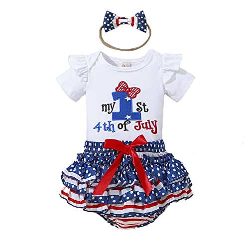 fourth of july infant dress 4th Baby Romper with Headband  Cute Independence Day Outfit IN THE ORDER YOUD LIKE THEM TO APPEAR Only Quality Baby Clothes: 4th