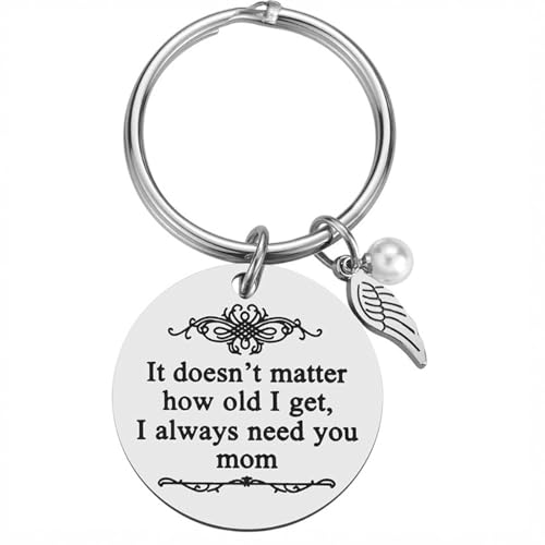 mother's day gift from daughter son, mom keychain for birthday valentine christmas, 'no matter how...