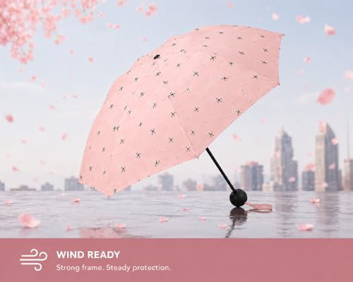 Image of Umbrella for Women | Umbrellas for Men | UV Coated 3 Fold Umbrella for Rain with Auto Open and Close Small Printed Folding Travel-Foldable Windshield