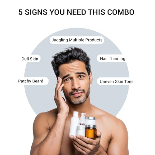 Image of Be Fierce Combo for Him | Collagen & Biotin Supplement Bundle | Supports Radiant Skin, Hair & Beard Growth, Vitality | Marine Collagen Powder + Biotin Tablets with Natural Extracts (60 Caps + 300g)
