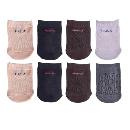 MABUA 8 Pairs Toe Socks Women No show Invisible Inside Shoes Non Skid Half Socks