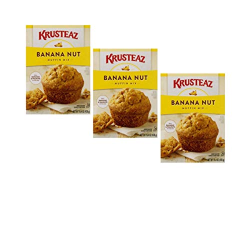 Krusteaz Banana Nut Muffin Mix, 15.4-Ounce Boxes (3 pack)