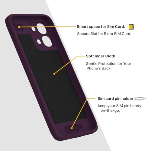 Image of Pikkme Back Cover for Oppo F31 5G / Oppo F33 5G Soft Matte Silicone Mag-Safe Design (Mag-Safe Not Support) Camera Protection | Slim Fit Bumper Cover (Purple)