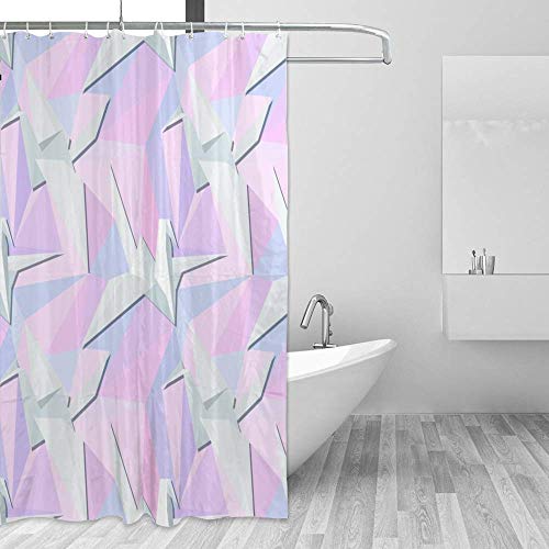 Rideau de douche en polyester de qualité supérieure décor oiseaux - 5