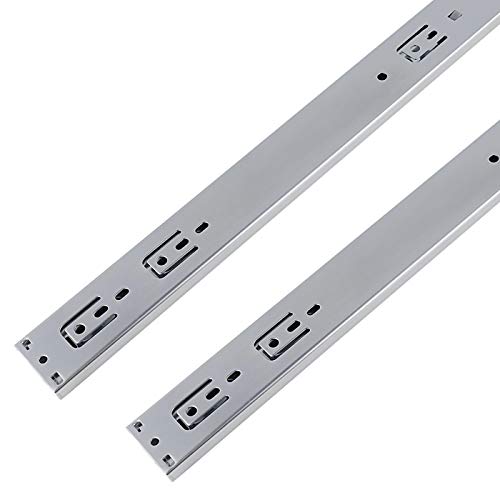 Gobrico 22-Inch Soft Self Close Drawer Slides Full Extension Ball Bearing Kitchen Cabinet Glides Runners Side Mounted 1Pair