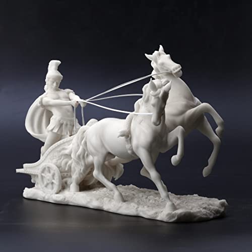 Estatua Centurión Romano en Carro Tirado por Dos Caballos 10.25 in miniatura 7