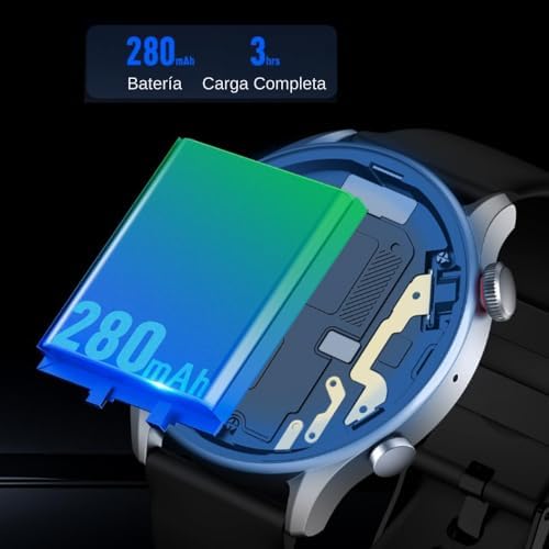 RIVERSONG Kadınlar ve erkekler için akıllı saat, motif 6c, 1,30 inç, 320 x 320 px, Bluetooth 5.3, müzik kontrolü, adım sayacı, nabız ölçer vs. IP68, 100 spor modu, gri - Görsel 6