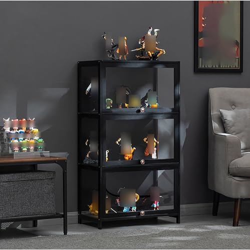 Figure Display Case,Display Cases for Collectibles,Display Cabinet with Acrylic,Quick Installation,Strong Load-Bearing Capacity,Sealed Dustproof,for Playroom, Bedroom. (Col