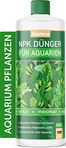 BIOLORA® Aquarium-Dünger 1000ml flüssig für Süß- und Salzwasser - NPK Wasserpflanzen fisch- und garnelenfreundlich - Aquarien Pflanzendünger, Pflanzen Aquariendünger
