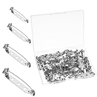 Larrel 80 Stück Broschennadeln, 2 cm/2,5 cm/3,3 cm/3,9 cm Silber Sicherheitsnadeln Broschennadeln Pins Silber Anstecknadel Sicherheitsnadel für DIY Handwerk, Schmuck