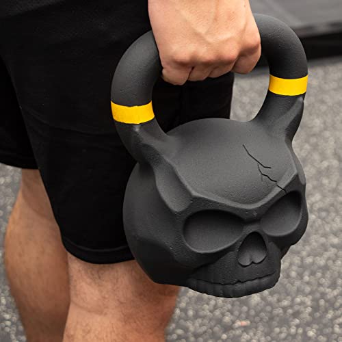 Phoenix Fitness Skull Kettlebell - Heavy Cast Iron Weight for Fitness and Strength Training, Bodybuilding, Muscle and Cardio - Professional Workout Equipment for Home and Gym - 12kg, 16kg, 20kg, 24kg - Image 3