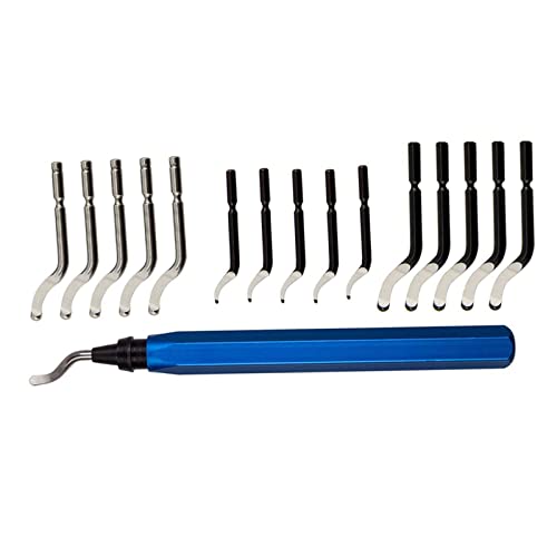 3 Type High Speed Steel Blades Deburring Tool for Deburring Cross Holes, Deep Holes, Straight Edges, Curved Edges