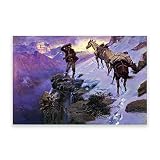 Reproduction d'art célèbre de Charles M. Russell. 'La viande n'est pas de la viande' Impression sur toile. Images d'art mural sur toile pour la décoration du salon. 80x128cm(31.5x50.4in) Sans cadre