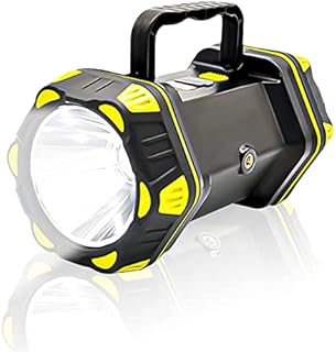 NetHong LED Handheld Headlight 9000 lm, 30 W Rechargeable Torch LED Spotlight Torch Ultra Bright Handheld Light Outdoor Emergency Torch IP65 Waterproof for Outdoor, Hiking, Camping