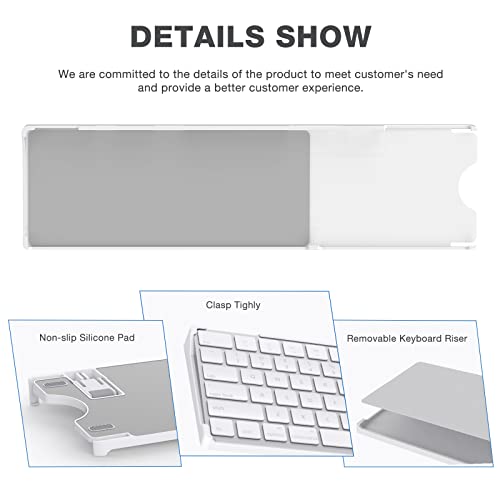 Image of Stand Compatible with Apple Magic Keyboard (MLA22LL /A, MK2A3LL /A, MK293LL /A, MJ2R2LL /A, MK2D3AM /A) and Apple Magic Trackpad: Left /Right Handed Use, Wireless, Tabletop, Integrated, 1 Count