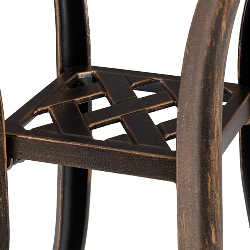 Table de jardin ronde pour balcon petit espace extérieur noir