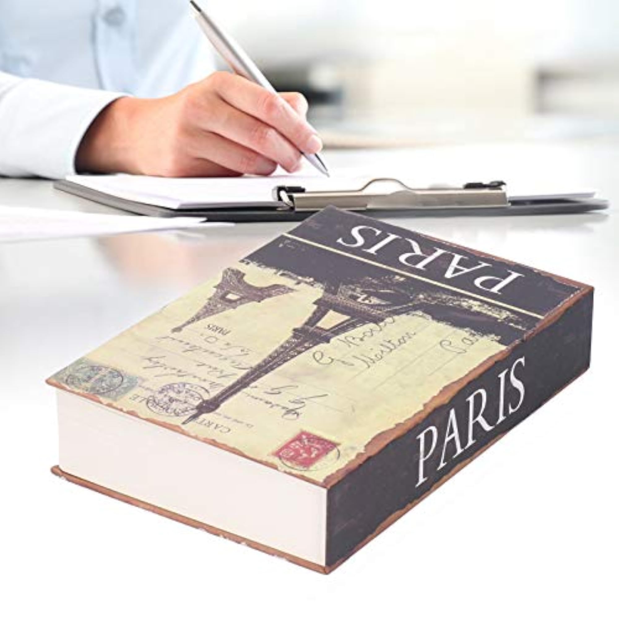 Durable Simulated Book-Shape Safe Case for Cash and Documents
