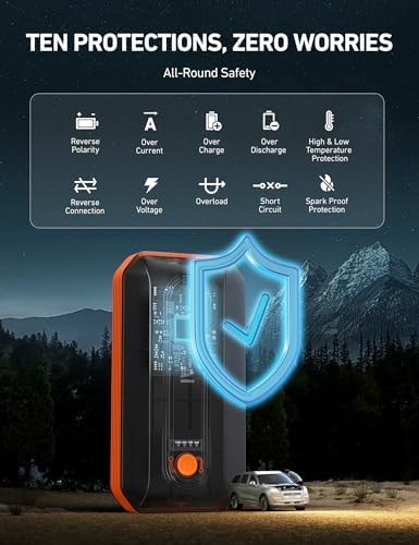 AstroAI B8 Booster Pack Jump Starter 3000A Portable 12V Car Battery Booster - 5