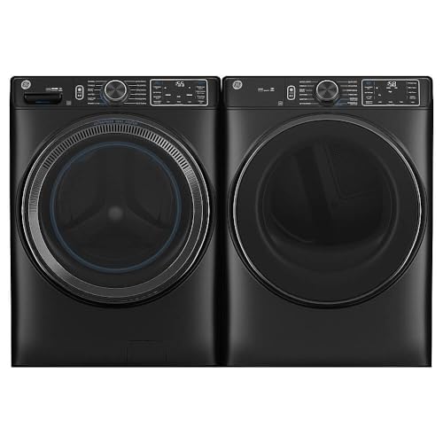 Image of GE GFW655SPVDS 5.0 cu.ft. Smart Front Load Washer with Steam, UltraFresh Vent System, Black