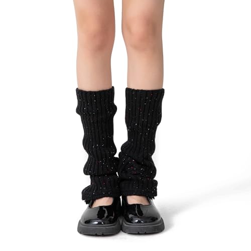 Soxbang Leg Warmers for Women 30% Wool Blend Speckled Knit, Cozy Ribbed Winter Leg Sleeves for Boots, Cold Weather3