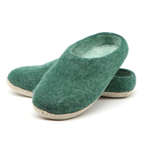 Image of Nootkas Felted Merino Wool 'Astoria' Mule House Slipper for Men and Women