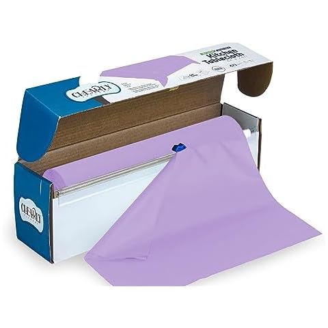 Purple Plastic Party Tablecloth Roll, Disposable Table Covering Covers 12Rectangle Picnic Tables for Wedding, Anniversary, Birthday, Banquet, Holiday Celebration, Lavender Color (Purple) Cover
